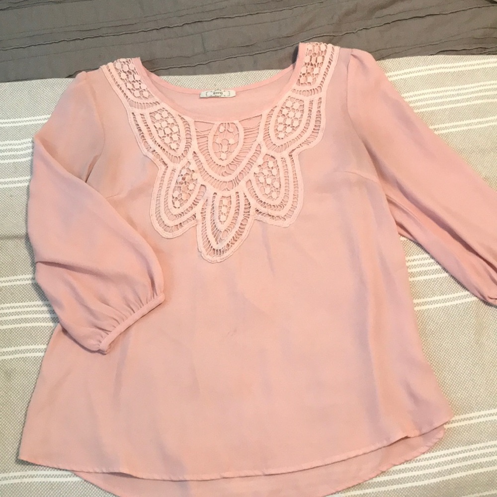 Ezra brand light pink shirt size medium.